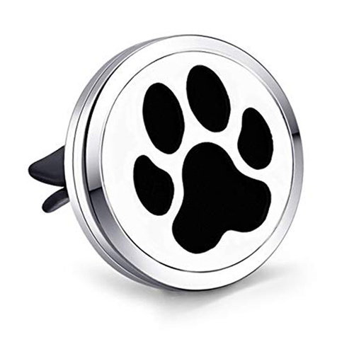 Stainless Steel Car Diffuser Clip - Paw Print