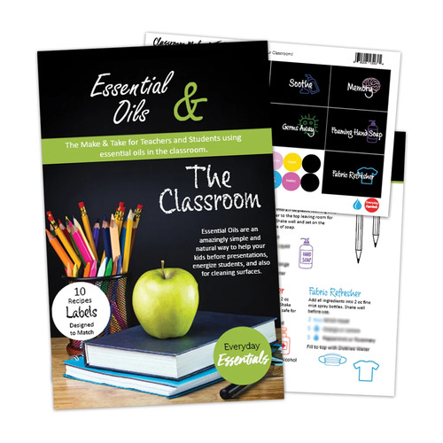 Essential Oils & the Classroom Labels & Recipe Pack