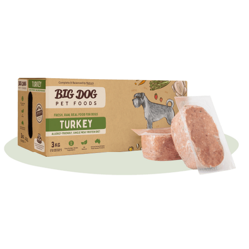 Big Dog BARF Dog Raw Food - Single Protein Turkey 3kg - In Store Pick Up Only