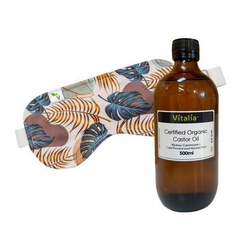 Reusable Castor Oil Eye Mask & Organic Castor Oil 500ml